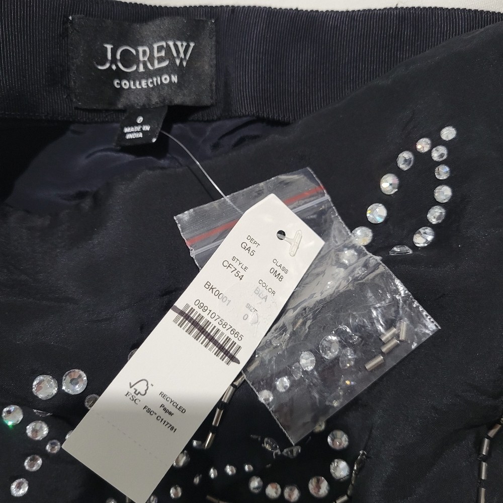 J. Crew Collection Embellished Crystal Slip Skirt CF754 - Picture 10 of 12